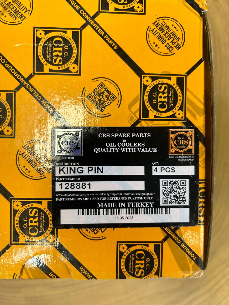 Шкворень нижний CRS SPARE PARTS 128881
